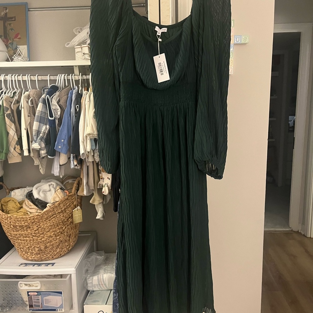 Baltic Born Forest Green Long Sleeve Dress - Picture 2 of 3